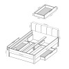 Кровать с ящиками для белья 1,2х2,0 Тедди / Teddy Дуб Артизан MiroMark TD-32-OA