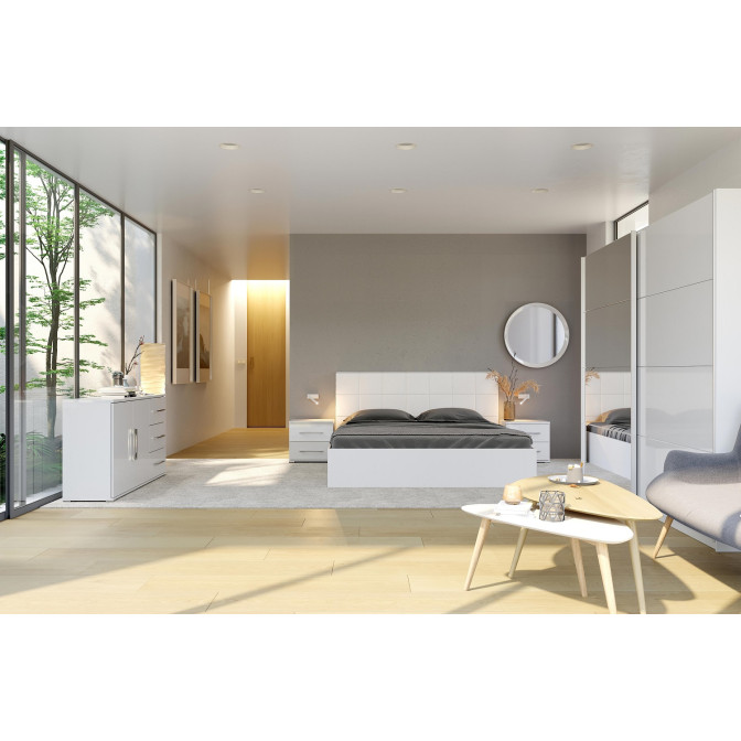 Модульная спальня Фемели / Family Глянец Белый MiroMark