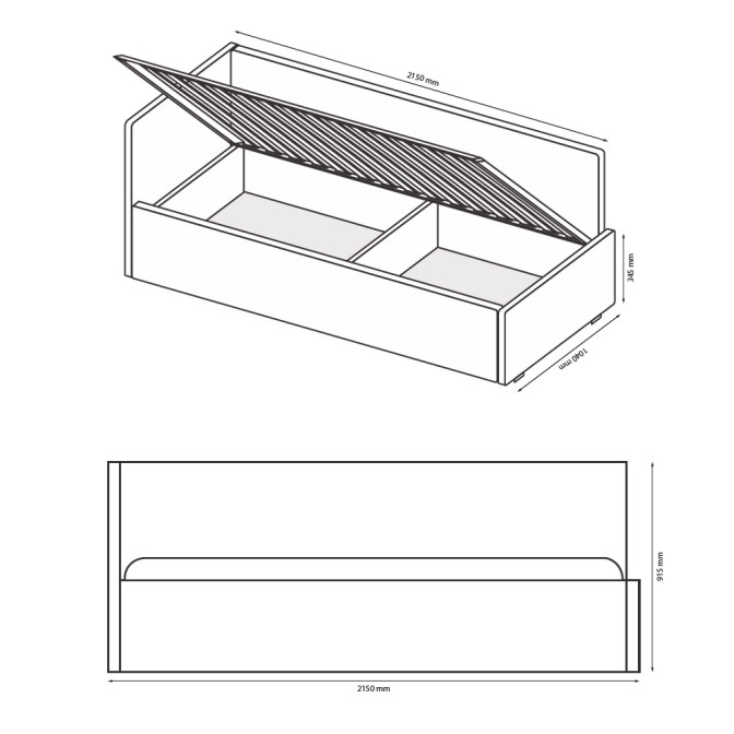 Кровать Мягкая обивка с подъёмным механизмом 0,9х2,0 Хеппи / Happy MiroMark SF-48-HP