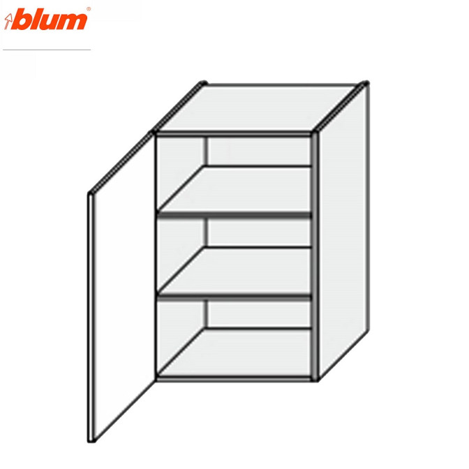 Кухонная секция Мери верхняя 45В/900 1дв Pro Blum MR-543W/9003gl MiroMark