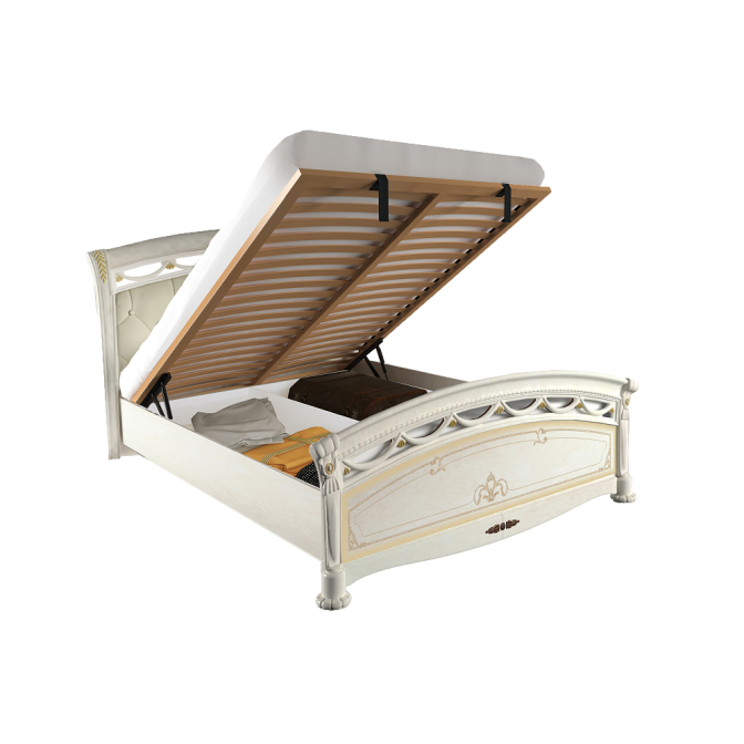 Кровать с подъёмным механизмом Мягкая спинка 1,8х2,0 Роселла Люкс / Rosella Радика Беж MiroMark RS-49-RB