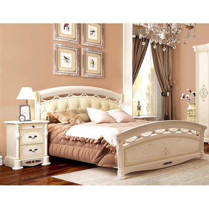 Кровать с подъёмным механизмом Мягкая спинка 1,8х2,0 Роселла Люкс / Rosella Радика Беж MiroMark RS-49-RB