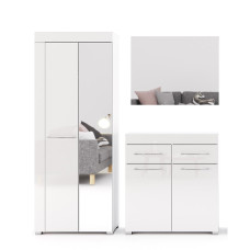 Комплект в прихожую 3 Аманда / Amanda Глянец Белый MiroMark