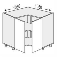 Кухонная секция Лео нижняя Угол Н 90° 1050х1050/820 2дв LE-094W/06 MiroMark