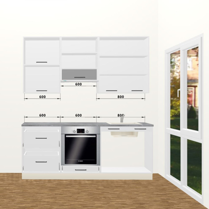 Кухня Винтаж 2,0 м В 900 Стандарт MiroMark