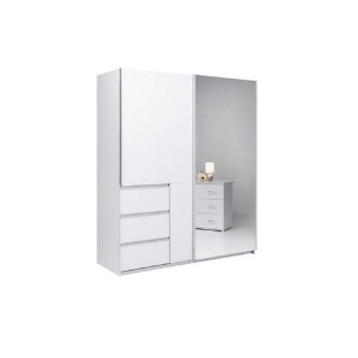 Шафа-купе 1.75м 2Дв із дзеркалом Вільма / Wilma Білий MiroMark WL-17-WB