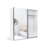 Шкаф-купе 2,0х2,1 с зеркалом2Дв Мила / Mila Глянец Белый MiroMark MA-21-WB