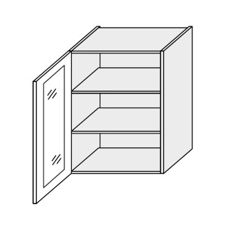 Кухонна секція Мері верхня 60В/720 1дв Вітрина MR-472W/9003gl
