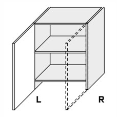 Кухонная секция Лео верхняя 60ВВТ/680 1дв Вытяжка Телескоп Левая LE-475W/06L MiroMark
