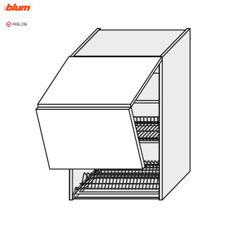 Кухонная секция Винтаж верхняя 60ВС/900 2дв Сушка Aventos Pro Blum  +  Rejs VN-574W/9003 MiroMark