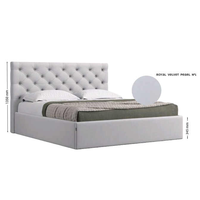 Кровать Мягкая обивка 1,8x2,0 Ривьера / Riviera MiroMark SF-38-RV