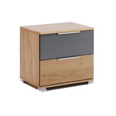 Тумба прикроватная 2Ящ Луна Джуниор / Luna Junior Дуб Крафт - Мат Лава MiroMark LN-52-LV