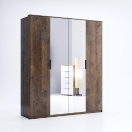 Шафа 4Дв із дзеркалом Квадро / Quadro Дуб Фрегат MiroMark KV-14-OF