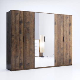 Шкаф 6Дв с зеркалом Квадро / Quadro Дуб Фрегат MiroMark KV-16-OF