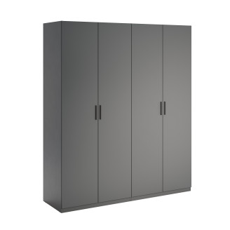 Шкаф 4Дв без зеркал Доминика / Dominika Графит MiroMark DK-24-GT