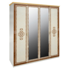 Шкаф 4Дв Дженнифер / Jennifer Радика Беж MiroMark JF-14-RB/BL