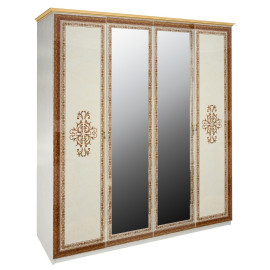 Шкаф 4Дв Дженнифер / Jennifer Радика Беж MiroMark JF-14-RB/BL