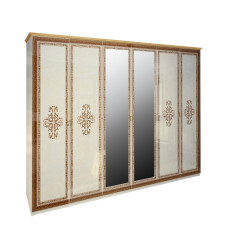 Шкаф 6Дв Дженнифер / Jennifer Радика Беж MiroMark JF-16-RB/BL