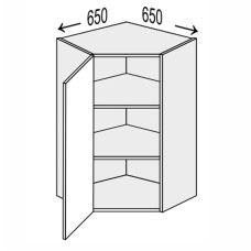 Кухонная секция Винтаж верхняя Угол В 45° 650х650/900 1дв VN-591W/9003 MiroMark