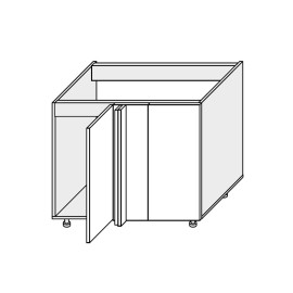 Кухонна секція Вінтаж нижня Кут Н 90° 1000х600/820 1дв VN-098W/9003 MiroMark