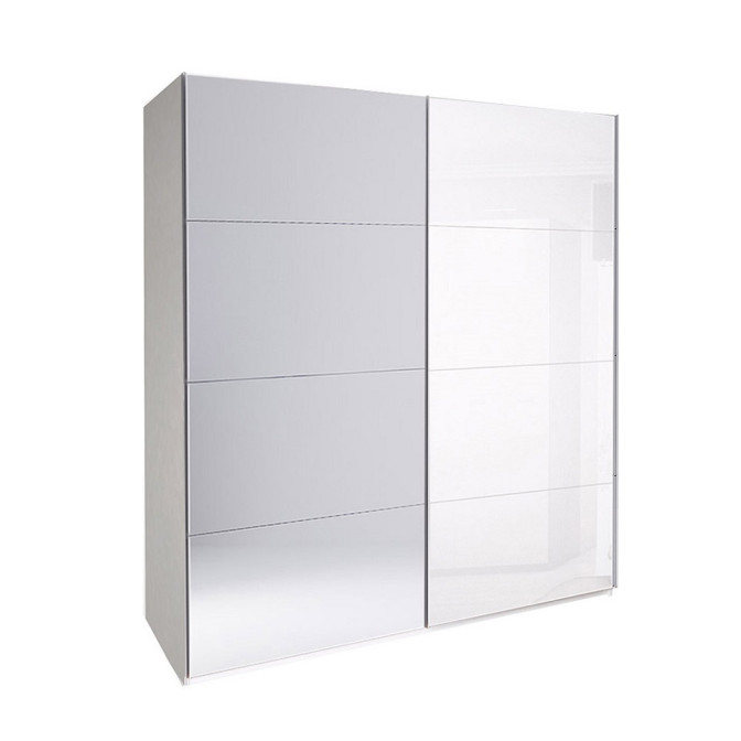 Шафа-купе 2,5х2,1 із дзеркалом Фемелі / Family Глянець Білий MiroMark FM-27-WB