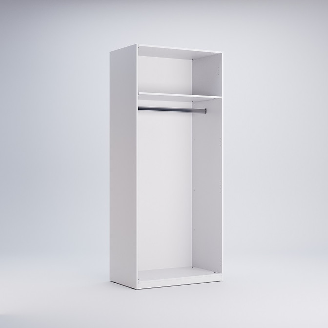 Шкаф Корпус 2Дв Идея / Idea Глянец Белый MiroMark ID-12-WB