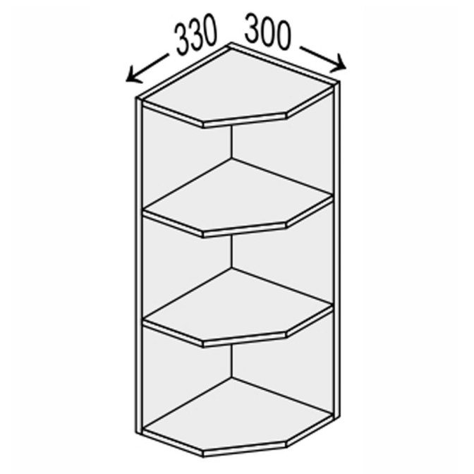 Кухонна секція Валенсія верхня 30ВЗК/900 Кутове закінчення VL-531W MiroMark