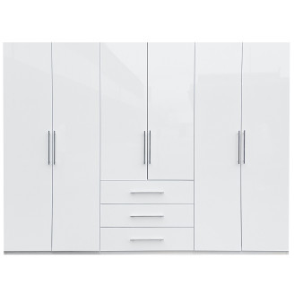 Шкаф 6Дв 3Ящ Магнум / Magnum Глянец Белый MG-16-WB