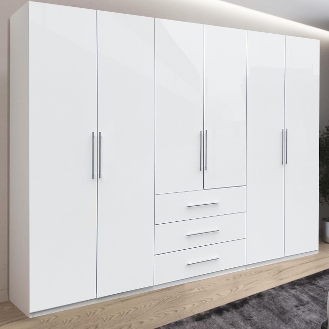 Шкаф 6Дв 3Ящ Магнум / Magnum Глянец Белый MG-16-WB