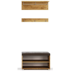 Комплект в прихожую 1 Луна / Luna Дуб Крафт – Мат Лава MiroMark