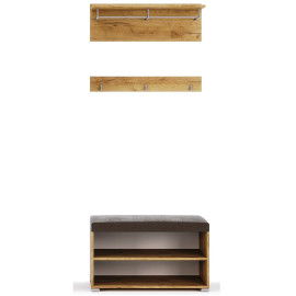 Комплект в прихожую 1 Луна / Luna Дуб Крафт – Мат Лава MiroMark