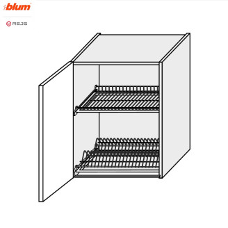 Кухонная секция Винтаж верхняя 60ВС/720 1дв Сушка Pro Blum + Rejs VN-479W/9003 MiroMark Кухонная секция Винтаж верхняя 60ВС/720 1дв Сушка Pro Blum + Rejs VN-479W/9003 MiroMark