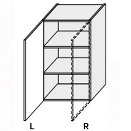 Кухонная секция Миллениум WG верхняя 50В/900 1дв Правая ML-550W/01R MiroMark