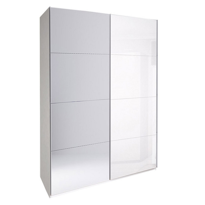 Шкаф-купе с зеркалом 2,0x2,4 Белла / Bella Глянец Белый MiroMark BL-86-WB