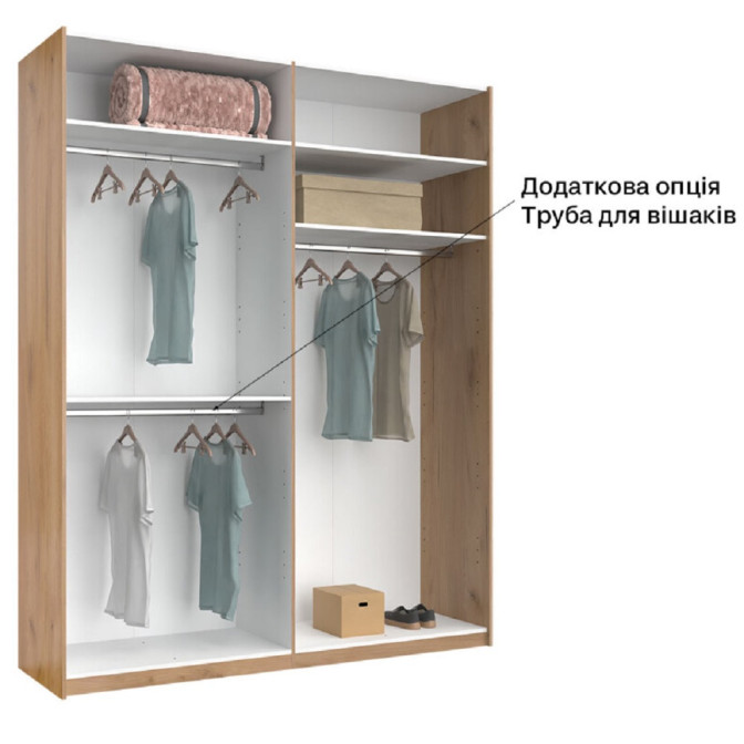 Шкаф-купе с зеркалом 2,0x2,4 Белла / Bella Глянец Белый MiroMark BL-86-WB