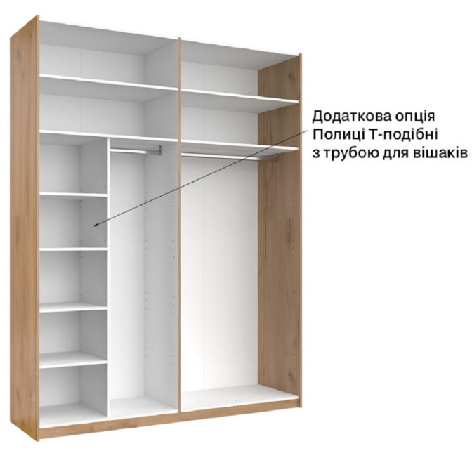 Шкаф-купе с зеркалом 2,0x2,4 Белла / Bella Глянец Белый MiroMark BL-86-WB