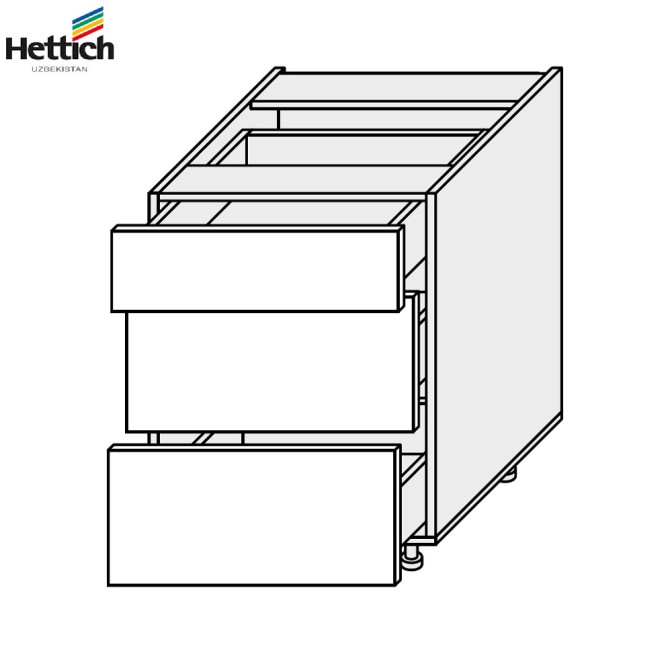 Кухонная секция Винтаж нижняя 50Н3ШХ/820 Pro Hettich VN-053W/9003 MiroMark