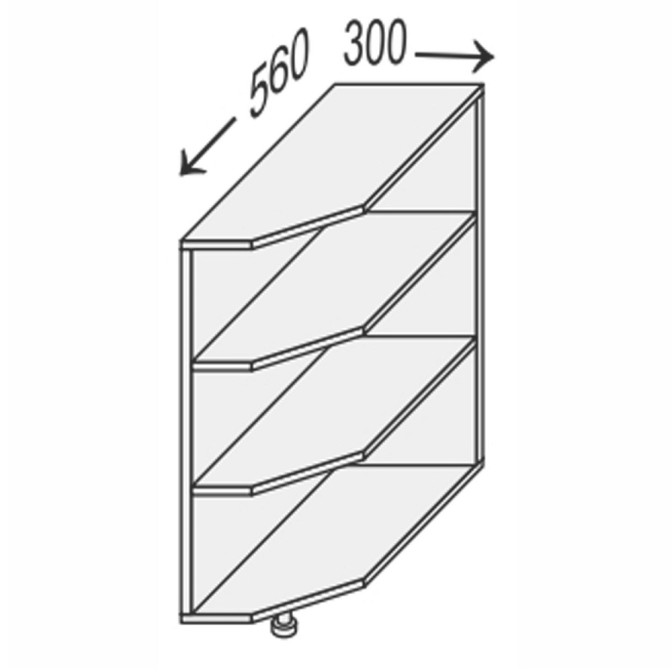 Кухонная секция Мери нижняя 30НЗК/820 Угловое окончание MR-031W MiroMark
