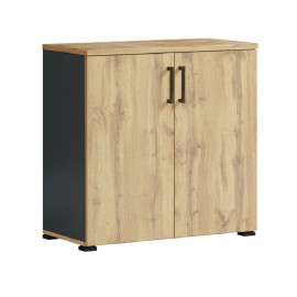 Комод 2Дв Джуриан / Jurian Мат Антрацит - Дуб Вотан MiroMark JN-162-AW