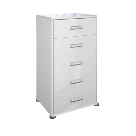 Комод 5Ящ Белла / Bella Глянець білий MiroMark BL-65-WB