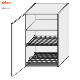 Кухонна секція Валенсія верхня 60ВС/900 1дв Сушка Pro Blum  +  Rejs VL-579W/9003 MiroMark