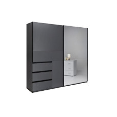 Шафа-купе 2.15м 2Дв із дзеркалом Вільма / Wilma Графіт MiroMark WL-21-GT