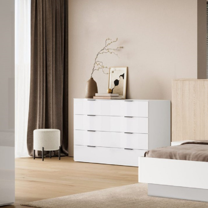 Комод 4Ящ Мила / Mila Глянец Белый MiroMark MA-64-WB