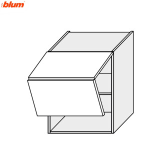 Кухонная секция Валенсия верхняя 80В/720 2дв Aventos Pro Blum VL-482W/9003 MiroMark