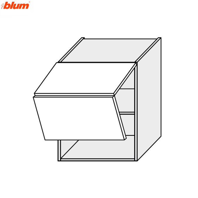 Кухонная секция Валенсия верхняя 80В/720 2дв Aventos Pro Blum VL-482W/9003 MiroMark