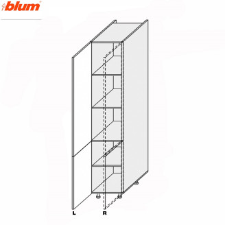 Кухонная секция Миллениум WG Пенал 40П/2140 Pro Blum Левая ML-741W/01L MiroMark