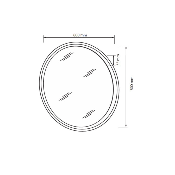 Зеркало 800*800 Лори / Lory Глянец Кашемир MiroMark LR-82-GC