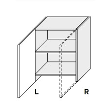 Кухонная секция Мери верхняя 60ВВТ/860 1дв Вытяжка Телескоп Левая MR-476W/9003Lgl MiroMark