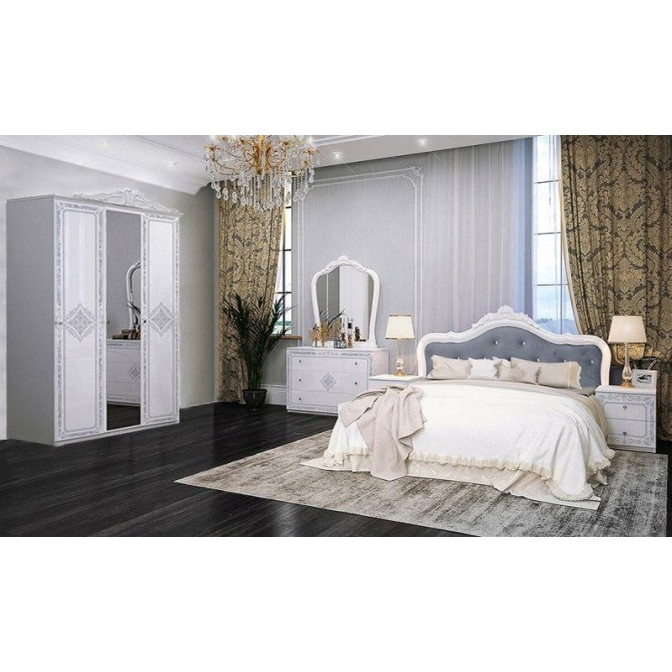 Модульная спальня Луиза / Luiza Глянец Белый MiroMark