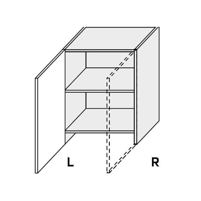 Кухонная секция Миллениум WG верхняя 60ВВТ/680 1дв Вытяжка Телескоп Правая ML-475W/01R MiroMark